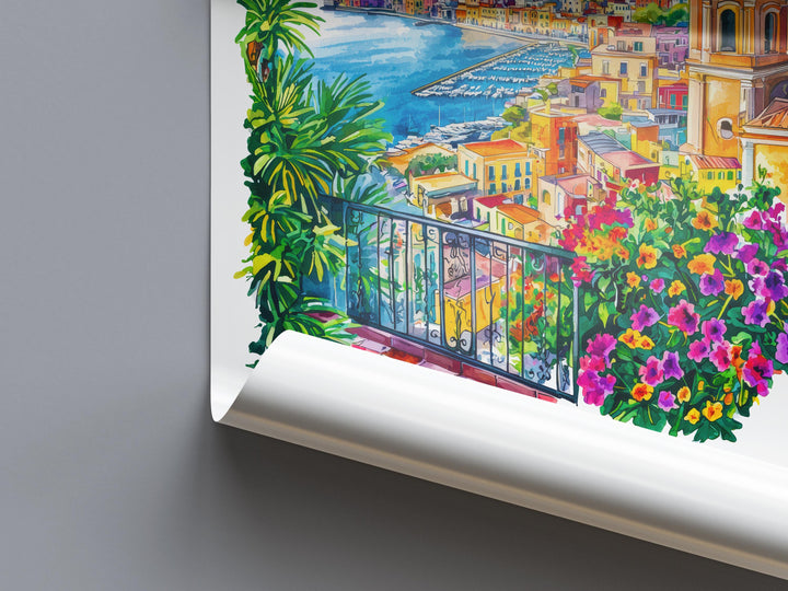 Naples Watercolor Poster Naples Italy Travel Print Wall Art Naples Home Decor Naples Gift Art Lovers Italy Art Naples Cityscape