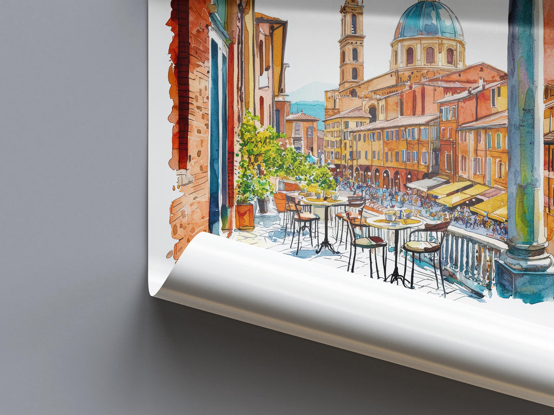 Bologna Watercolor Poster Bologna Italy Travel Print Wall Art Bologna Home Decor Bologna Gift Art Lovers Italy Art Bologna