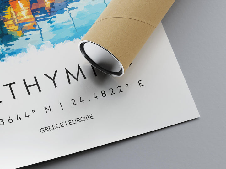 Rethymno Watercolor Poster Rethymno Greece Travel Print Wall Art Rethymno Home Decor Rethymno Gift Art Lovers Greece Art Rethymno Crete
