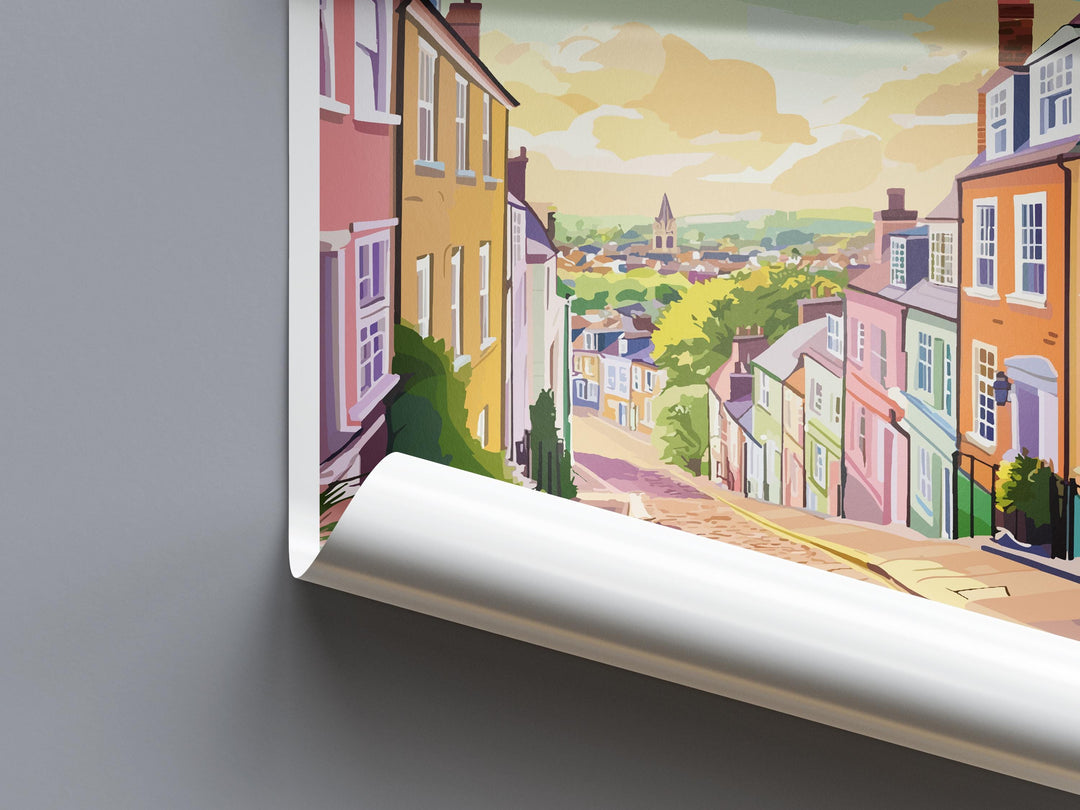 Colchester Travel Poster England Wall Art Historic Town Print Castle View Illustration Roman Heritage Decor Colchester Gift Souvenir