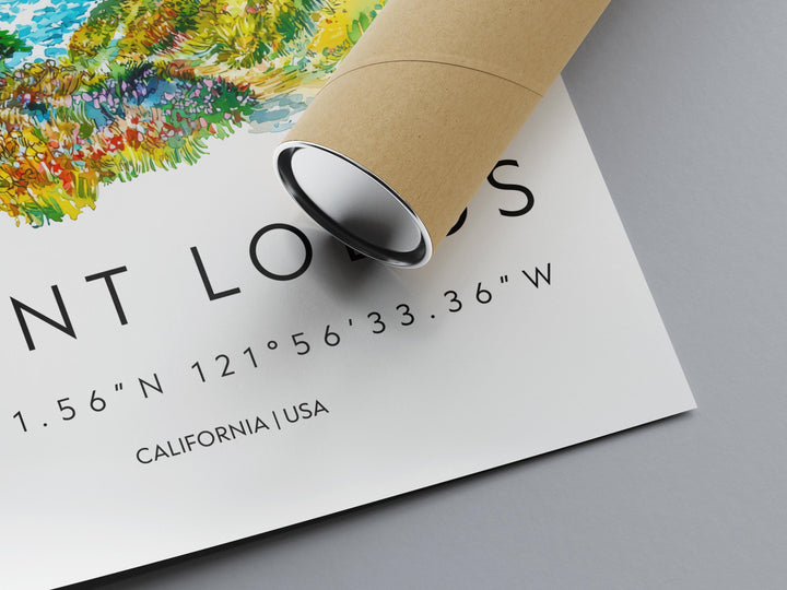 Point Lobos Watercolor Poster Point Lobos Travel Print California Wall Art Coast Painting Point Lobos Souvenir Decor