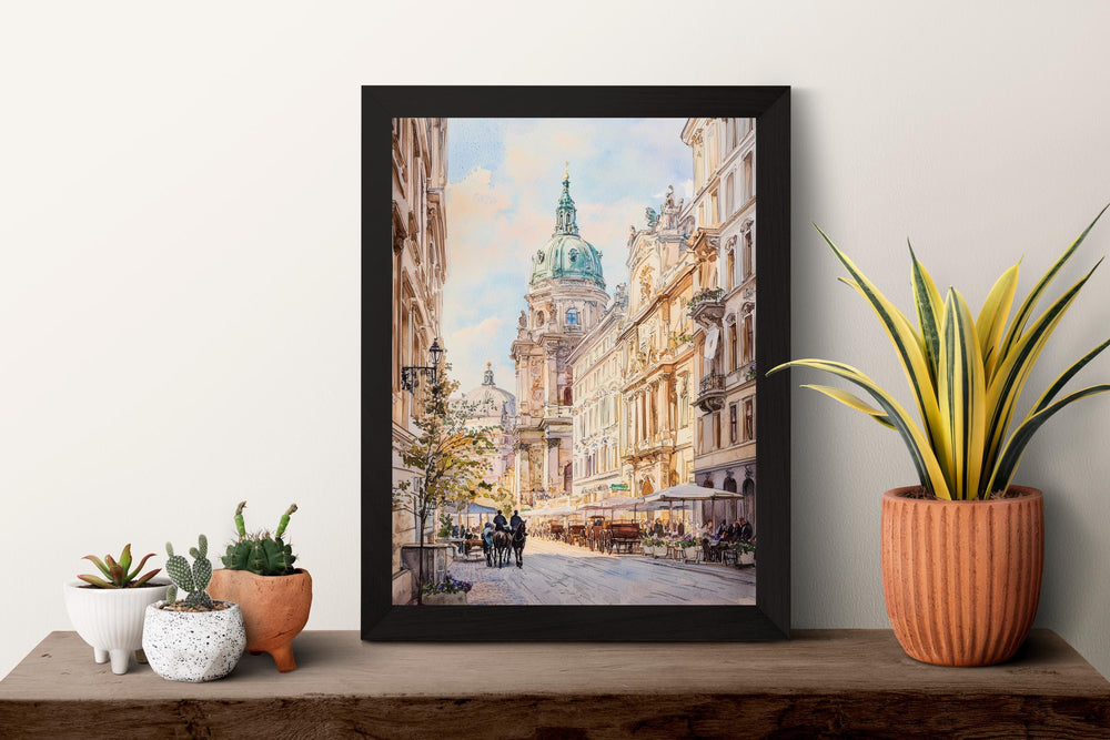Vienna Watercolor Poster Vienna Travel Print Vienna City Art Vienna Wall Decor Vienna Austria Painting