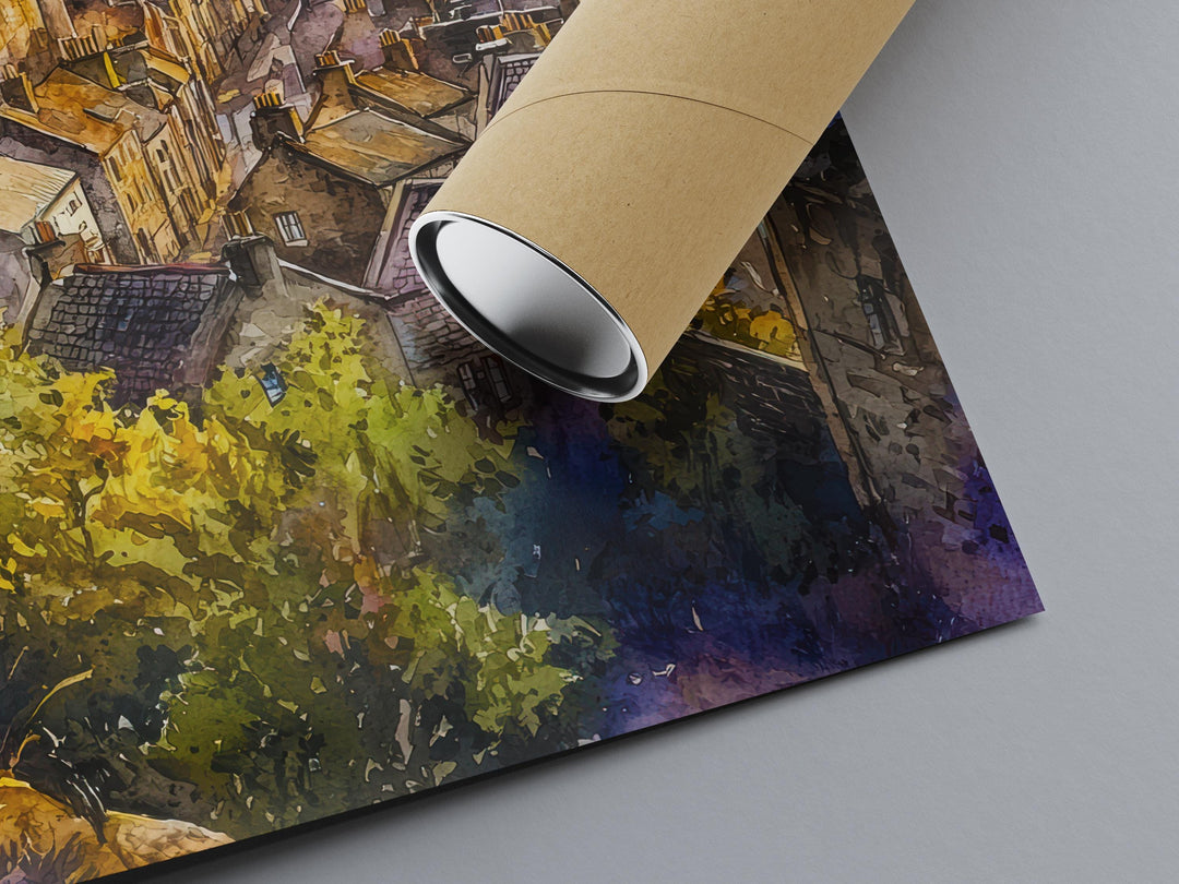 Stirling Watercolor Poster Stirling Travel Print Stirling Scotland Art Stirling Castle Decor Stirling Wall Art