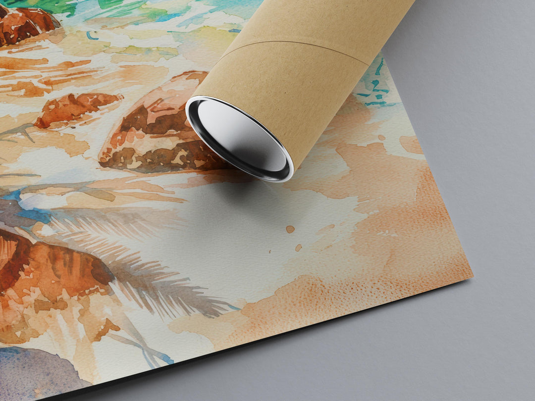 Seychelles Watercolor Poster Seychelles Travel Print Seychelles Island Art Seychelles Beach Decor Seychelles Wall Art