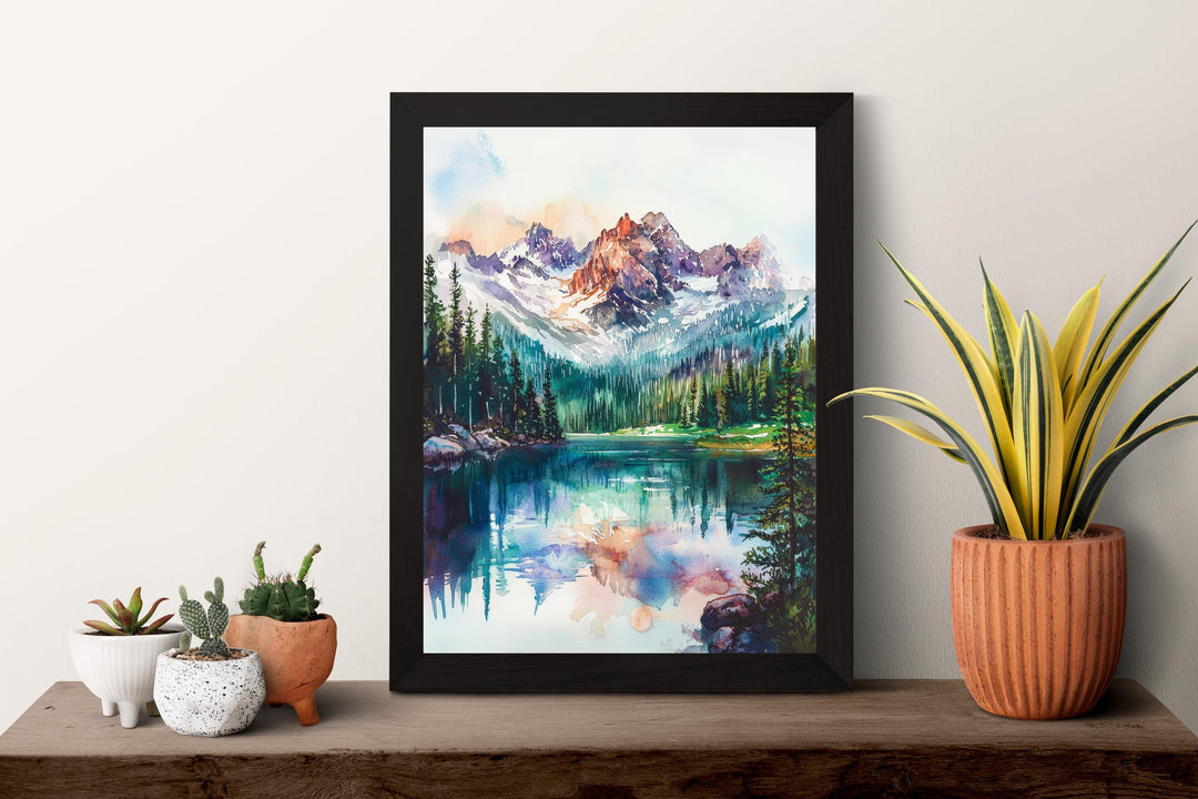 Rocky Mountain Watercolor Poster Rocky Mountain Travel Print Rocky Mountain National Park Art Rocky Mountain Decor Rocky Mountain Wall Art