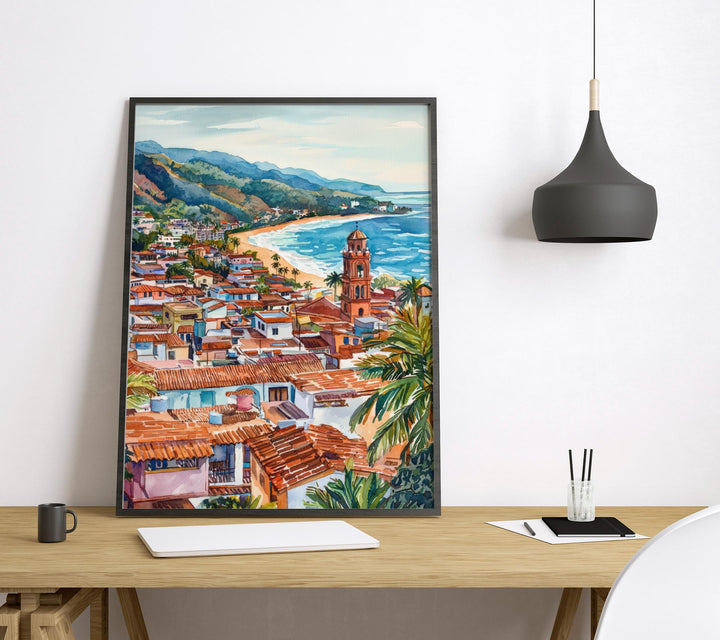 Puerto Vallarta Watercolor Poster Puerto Vallarta Travel Print Puerto Vallarta Mexico Art Puerto Vallarta Decor Puerto Vallarta Wall Art
