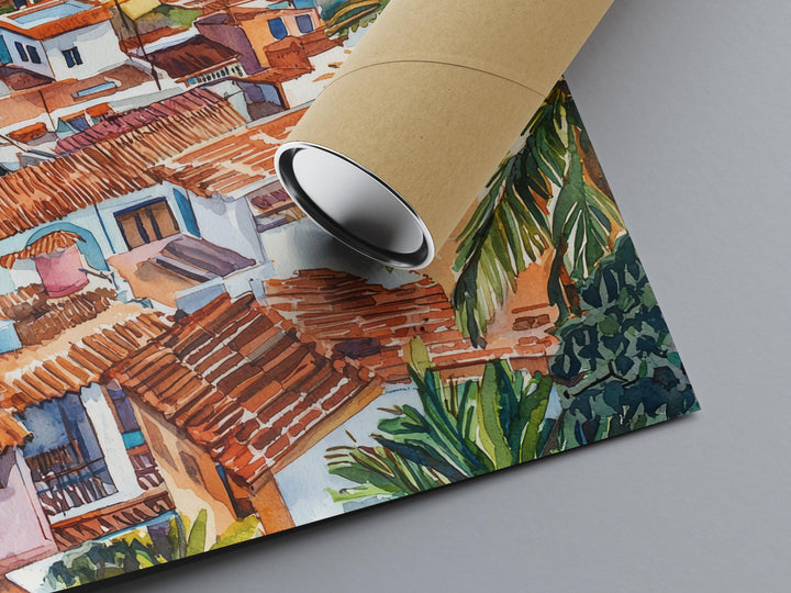Puerto Vallarta Watercolor Poster Puerto Vallarta Travel Print Puerto Vallarta Mexico Art Puerto Vallarta Decor Puerto Vallarta Wall Art