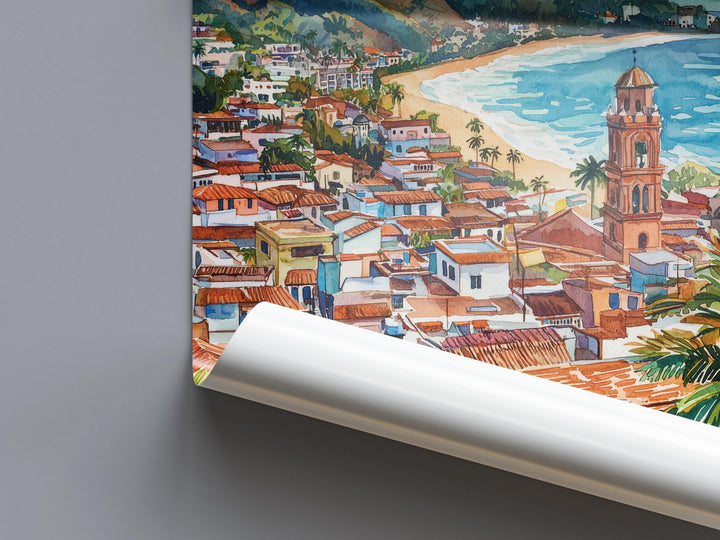 Puerto Vallarta Watercolor Poster Puerto Vallarta Travel Print Puerto Vallarta Mexico Art Puerto Vallarta Decor Puerto Vallarta Wall Art
