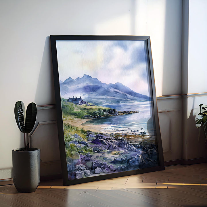 Isle of Arran Watercolor Poster Isle of Arran Travel Print Scotland Landscape Art Isle of Arran Wall Decor Scottish Island Mountain Print