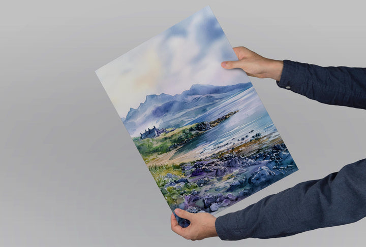 Isle of Arran Watercolor Poster Isle of Arran Travel Print Scotland Landscape Art Isle of Arran Wall Decor Scottish Island Mountain Print