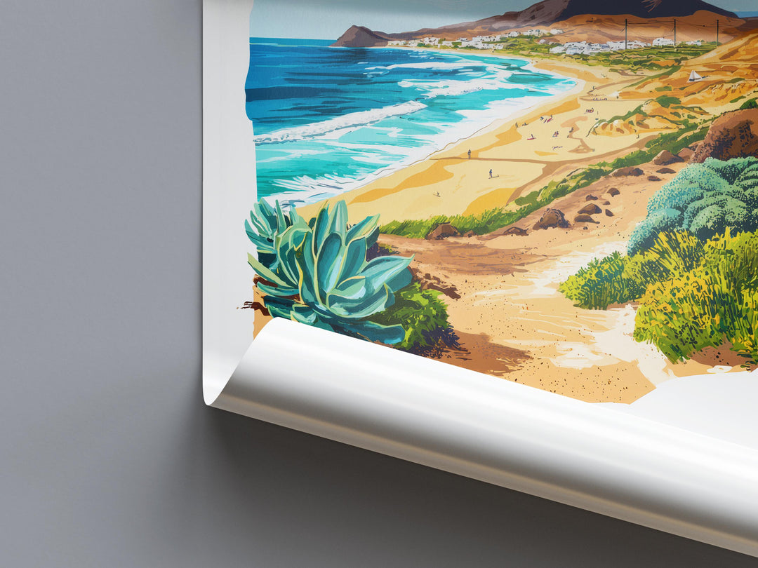 Fuerteventura Watercolor Poster Fuerteventura Spain Travel Print Wall Art Fuerteventura Home Decor Fuerteventura Gift Art Lovers Spain Art