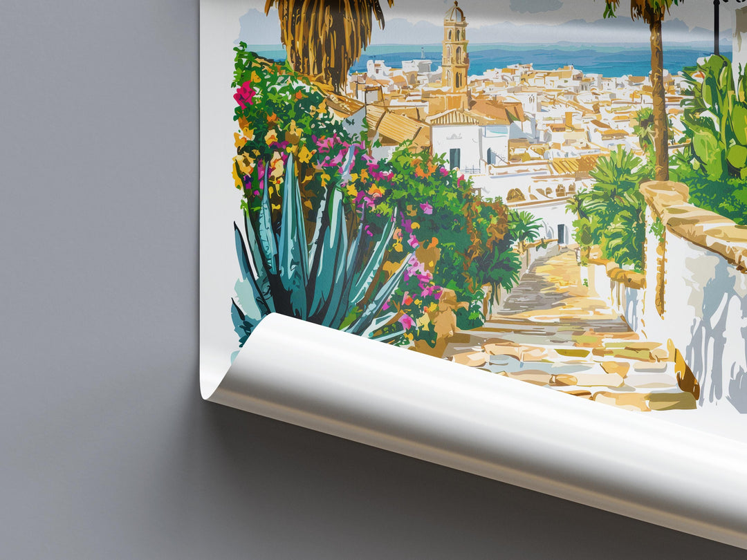 Almeria Watercolor Poster Almeria Spain Travel Print Wall Art Almeria Home Decor Almeria Gift Art Lovers Spain Art Almeria Cityscape