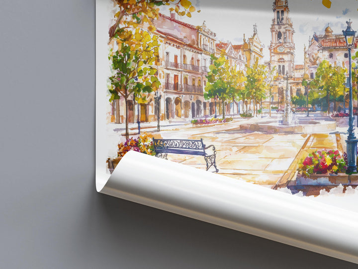 Valladolid Watercolor Poster Valladolid Spain Travel Print Wall Art Valladolid Home Decor Valladolid Gift Art Lovers Spain Art Cityscape