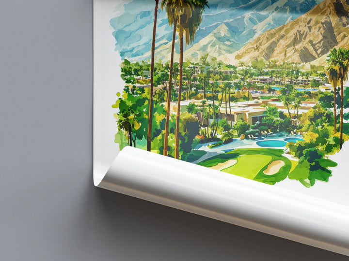 Palm Springs Watercolor Poster Palm Springs California Travel Print Wall Art Palm Springs Home Decor Palm Springs Gift Art Lovers Desert Art