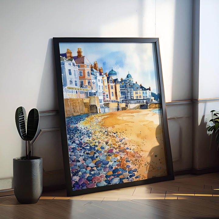 Brighton and Hove Watercolor Poster Brighton Travel Print England Wall Art Seaside Decor Brighton Pier Coastal City Landscape Scene Print