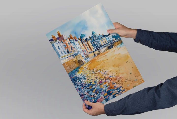 Brighton and Hove Watercolor Poster Brighton Travel Print England Wall Art Seaside Decor Brighton Pier Coastal City Landscape Scene Print