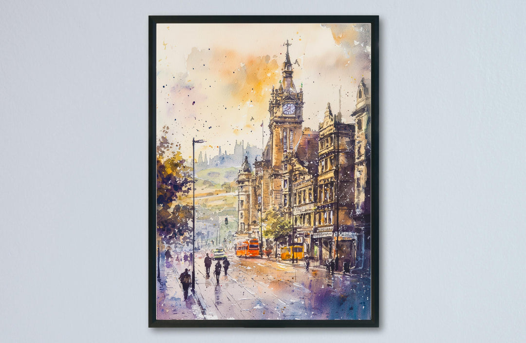 Bradford Watercolor Poster Bradford Travel Print England Wall Art Bradford City Decor Historic Architecture Yorkshire Scene Landscape