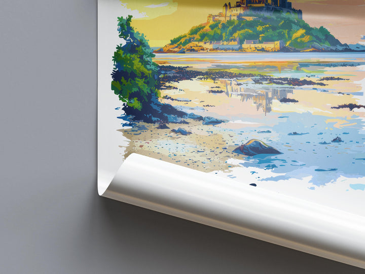 Penzance Watercolor Poster Penzance Cornwall Travel Print Wall Art Penzance Home Decor Penzance Gift Art Lovers UK Coastal Town