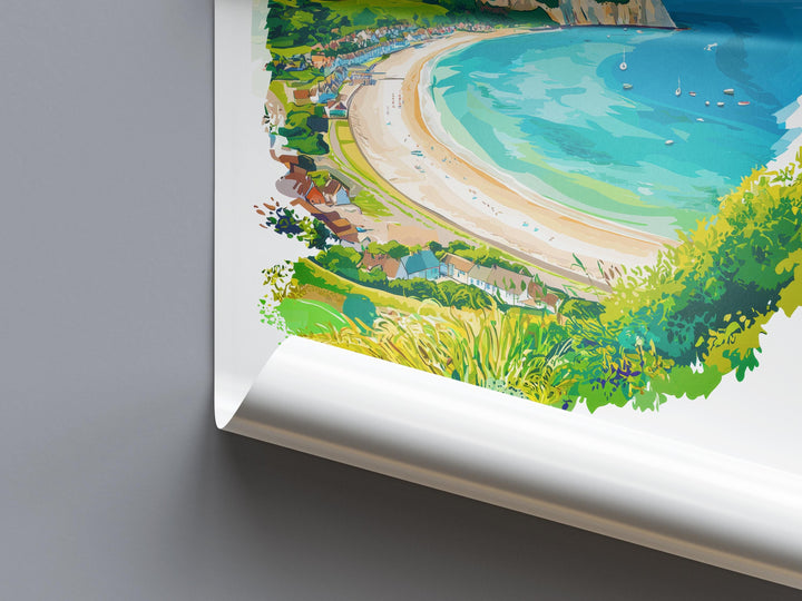 Seaton Watercolor Poster Seaton Devon Travel Print Wall Art Seaton Home Decor Seaton Gift Art Lovers UK Coastal Town