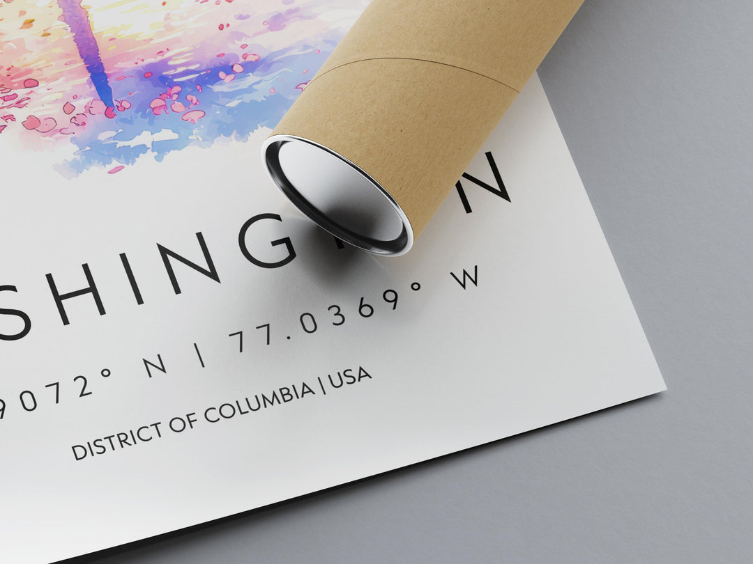 Washington Monument Watercolor Poster Washington DC Travel Print Wall Art Washington Monument Home Decor Washington Monument Gift Art Lovers