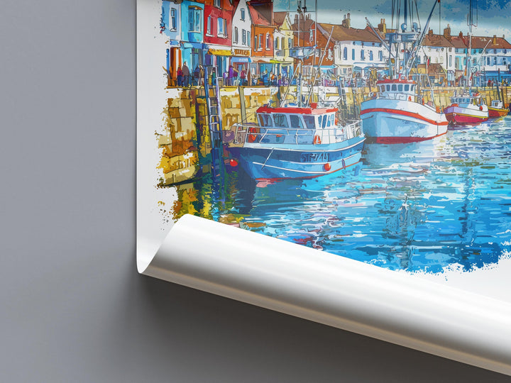 Bridlington Watercolor Poster Bridlington England Travel Print Wall Art Bridlington Home Decor Bridlington Gift Art Lovers Yorkshire Coast