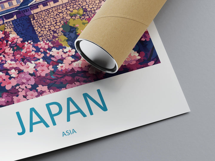 Japan Travel Poster Asia Wall Art Country View Print Mount Fuji Scene Illustration Cultural Decor Japan Gift Souvenir Landscape Art