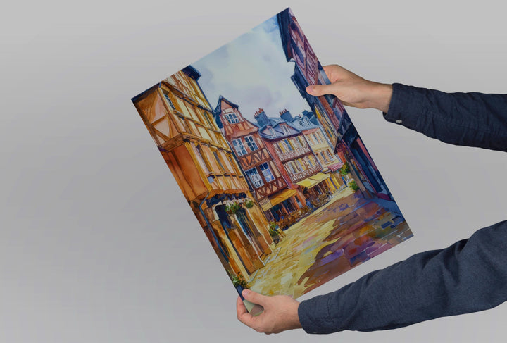 Rennes Watercolor Poster Rennes Travel Print France Wall Art Rennes Architecture Decor Brittany City Scene Historic France Landscape Print