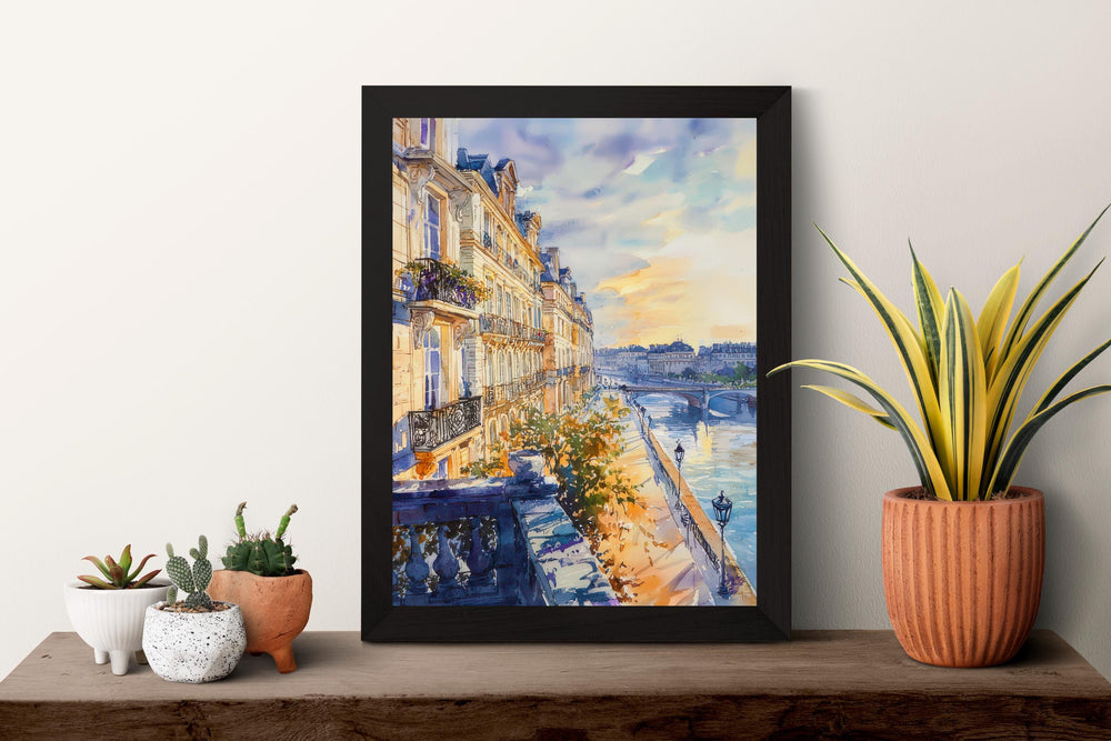 Bordeaux Watercolor Poster Bordeaux Travel Print France Wall Art Bordeaux Decor Wine City Scene Riverfront Landscape French View Print