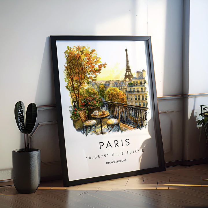 Paris Watercolor Poster Paris Wall Art Paris Travel Print Paris City Decor Paris France Painting Eiffel Tower Paris Poster