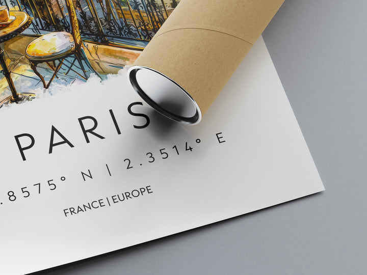 Paris Watercolor Poster Paris Wall Art Paris Travel Print Paris City Decor Paris France Painting Eiffel Tower Paris Poster