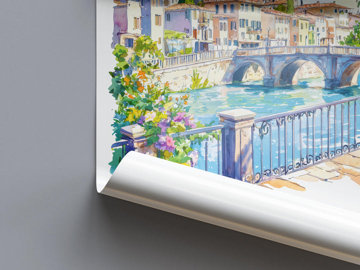 Rimini Watercolor Poster Rimini Italy Travel Print Wall Art Rimini Decor Italian Beach Town Art Print Rimini Souvenir Gift