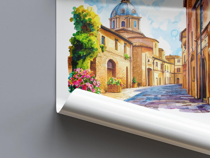Ravenna Watercolor Poster Ravenna Italy Travel Print Wall Art Ravenna Decor Italian Mosaic City Art Print Ravenna Souvenir Gift