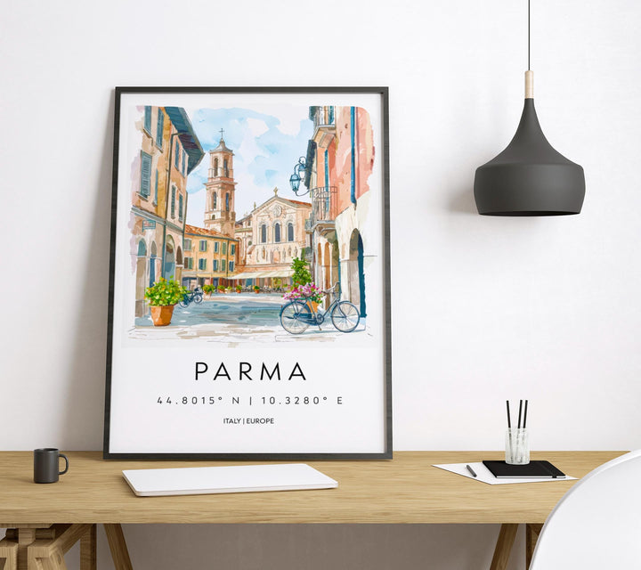 Parma Travel Print Wall Art Parma Wall Hanging Home Decor Parma Gift Art Lovers Italy Art Lover Gift Parma Print Italy Wall Art Decor