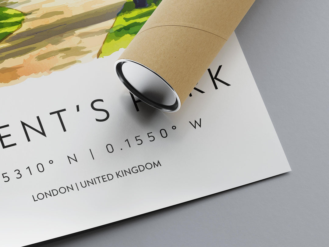 Regents Park Watercolor Poster Regents Park London Travel Print Wall Art Regents Park Home Decor Regents Park Gift Art Lovers UK Park