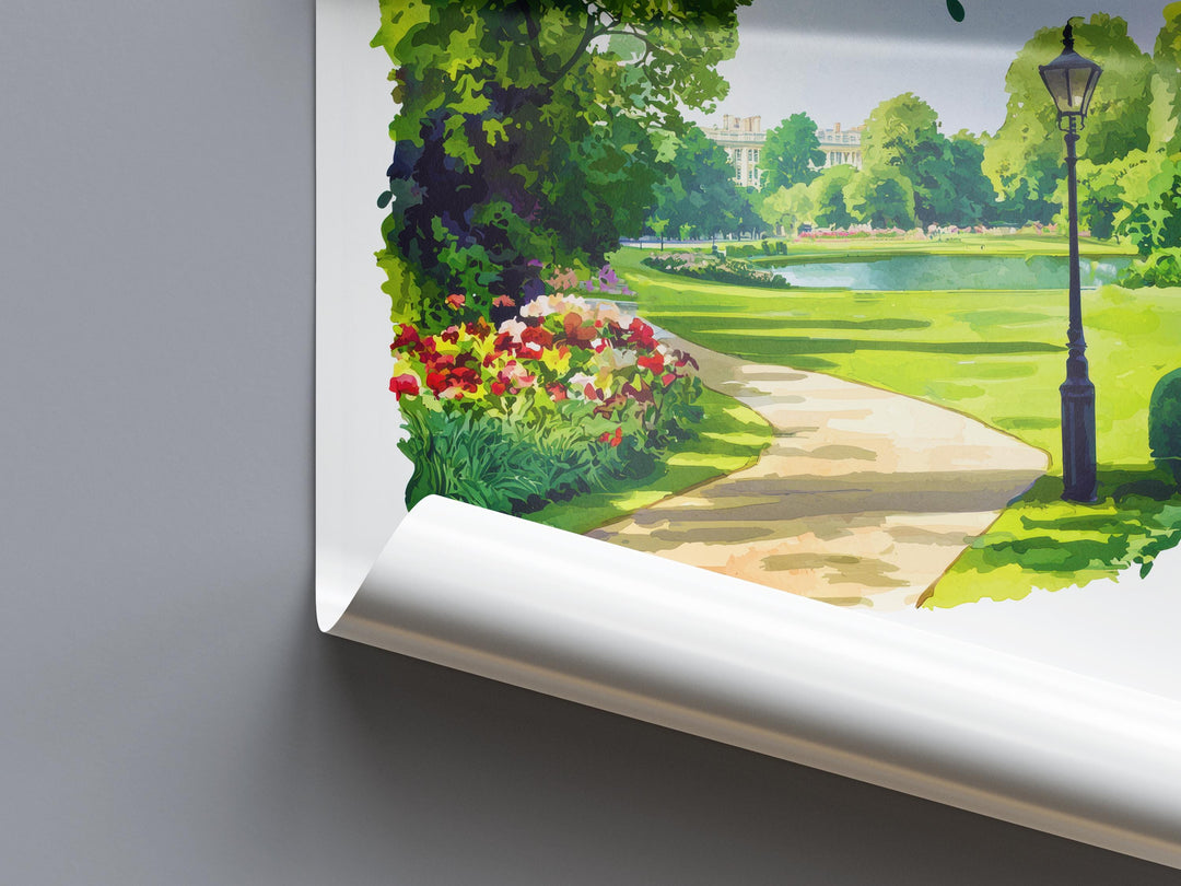 Regents Park Watercolor Poster Regents Park London Travel Print Wall Art Regents Park Home Decor Regents Park Gift Art Lovers UK Park