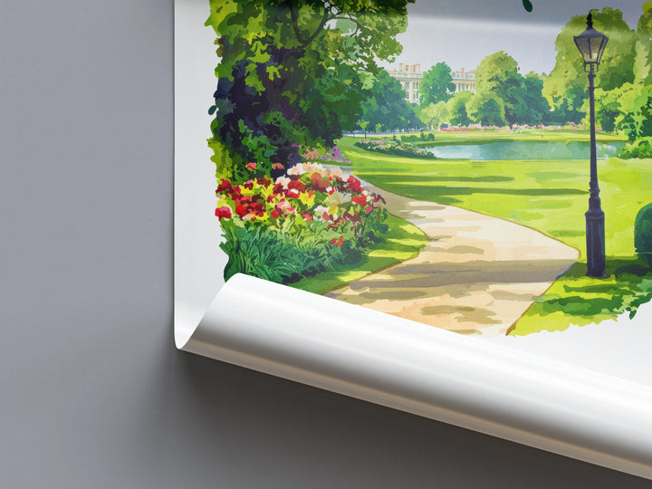 Regents Park Watercolor Poster Regents Park London Travel Print Wall Art Regents Park Home Decor Regents Park Gift Art Lovers UK Park