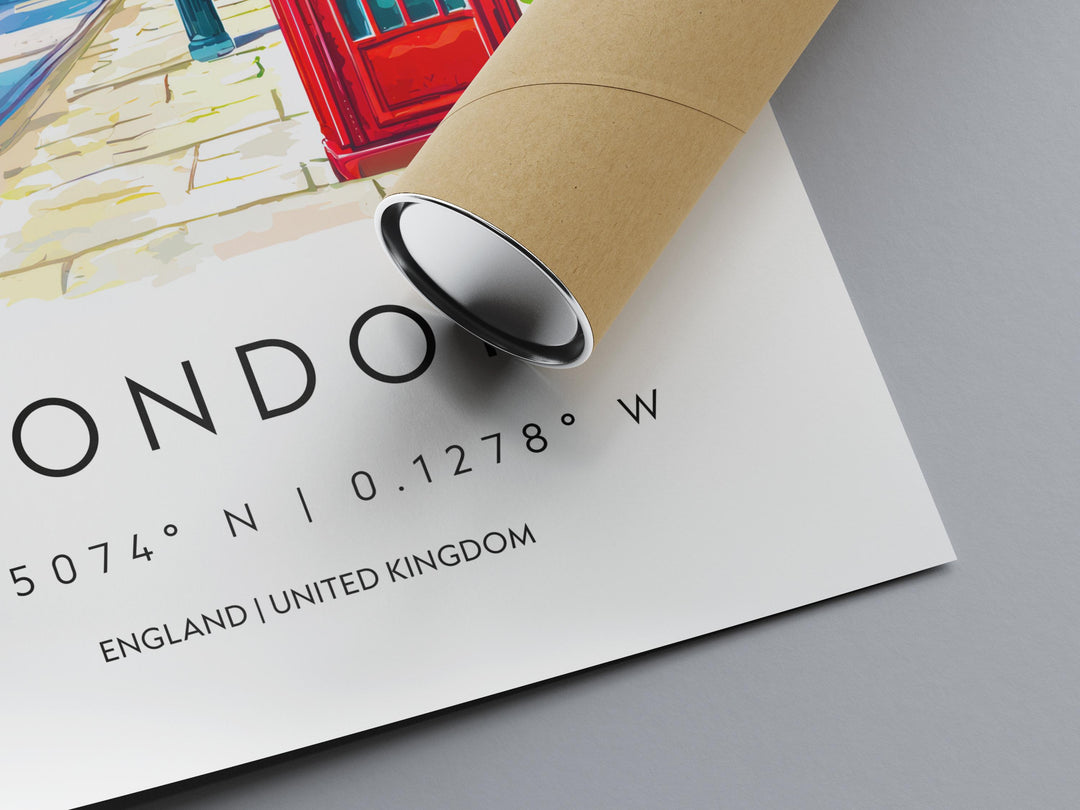 London Watercolor Poster London England Travel Print Wall Art London Home Decor London Gift Art Lovers UK Cityscape