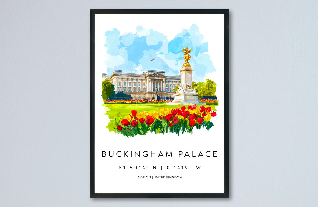 Buckingham Palace Watercolor Poster Buckingham Palace London Travel Print Wall Art Buckingham Palace Home Decor Buckingham Palace Gift