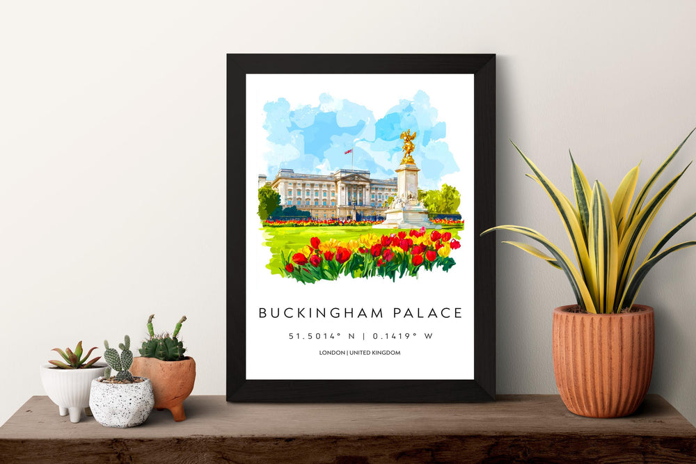 Buckingham Palace Watercolor Poster Buckingham Palace London Travel Print Wall Art Buckingham Palace Home Decor Buckingham Palace Gift