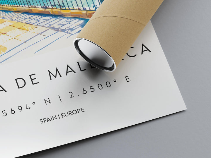 Palma de Mallorca Watercolor Poster Palma de Mallorca Spain Travel Print Wall Art Palma de Mallorca Home Decor Palma de Mallorca Gift Art