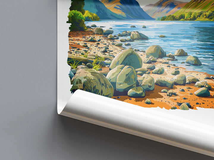 Wast Water Watercolor Poster Wast Water Lake District Travel Print Wall Art Wast Water Home Decor Wast Water Gift Art Lovers UK Lake