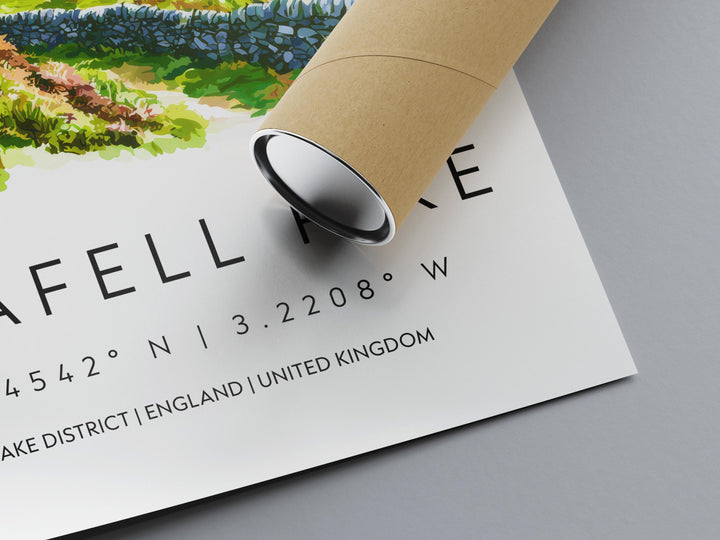 Scafell Pike Watercolor Poster Scafell Pike Lake District Travel Print Wall Art Scafell Pike Home Decor Scafell Pike Gift UK Mountain