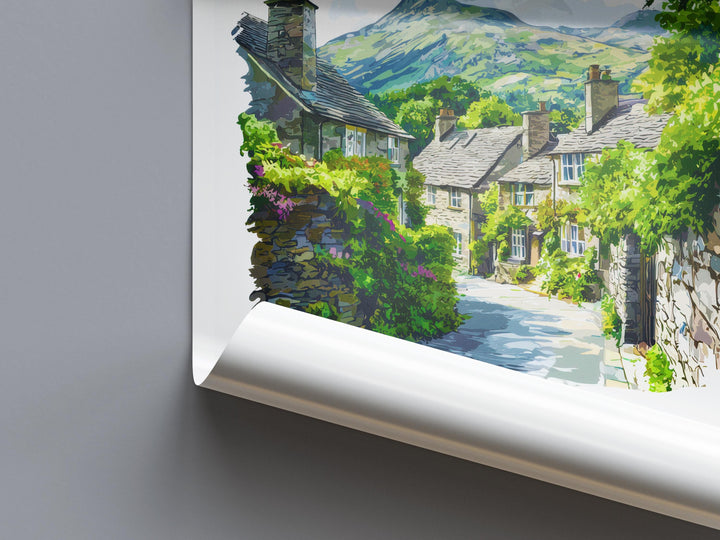 Grasmere Watercolor Poster Grasmere Lake District Travel Print Wall Art Grasmere Home Decor Grasmere Gift Art Lovers UK Village