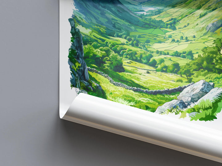 Eskdale Watercolor Poster Eskdale Lake District Travel Print Wall Art Eskdale Home Decor Eskdale Gift Art Lovers UK Valley