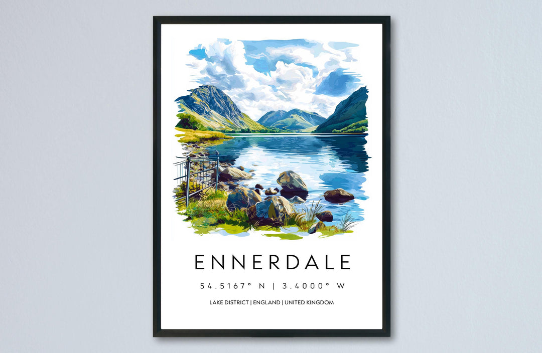 Ennerdale Watercolor Poster Ennerdale Lake District Travel Print Wall Art Ennerdale Home Decor Ennerdale Gift Art Lovers UK Lake
