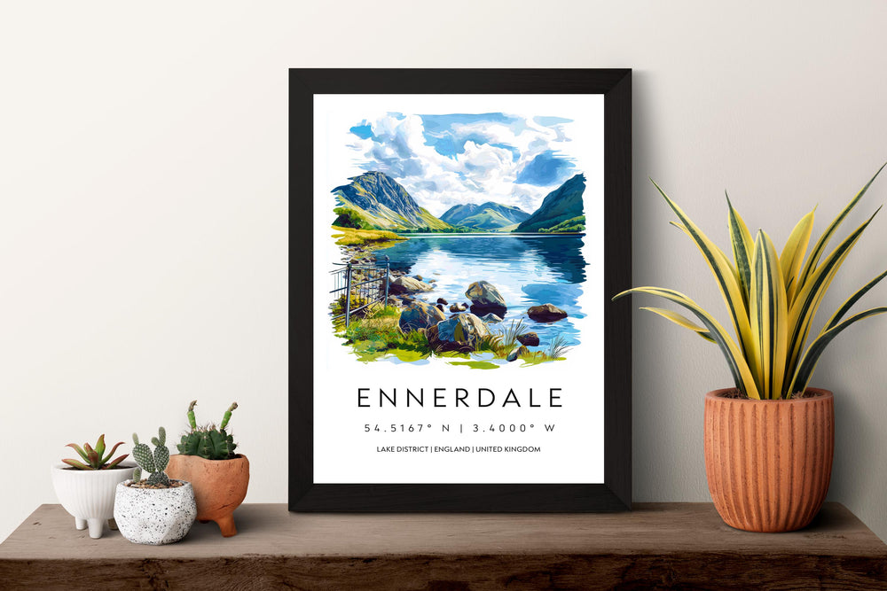 Ennerdale Watercolor Poster Ennerdale Lake District Travel Print Wall Art Ennerdale Home Decor Ennerdale Gift Art Lovers UK Lake