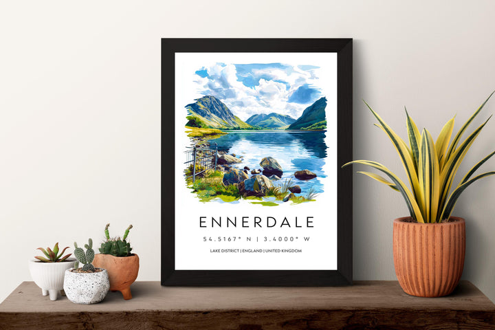 Ennerdale Watercolor Poster Ennerdale Lake District Travel Print Wall Art Ennerdale Home Decor Ennerdale Gift Art Lovers UK Lake