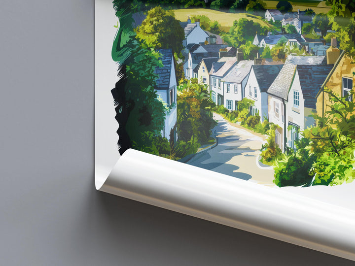 Helston Watercolor Poster Helston Cornwall Travel Print Wall Art Helston Home Decor Helston Gift Art Lovers UK