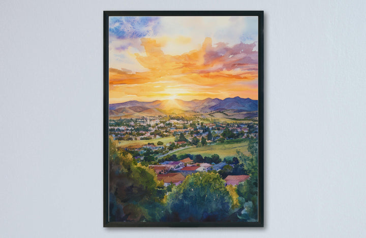 San Luis Obispo Watercolor Poster San Luis Obispo California Travel Print Wall Art San Luis Obispo Home Decor SLO Gift Art Lovers