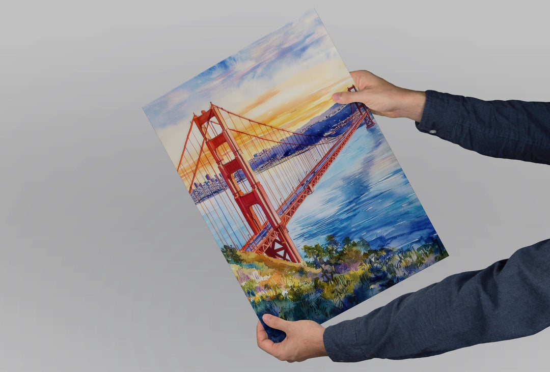 San Francisco Watercolor Poster San Francisco California Travel Print Wall Art San Francisco Home Decor San Francisco Gift Art Lovers